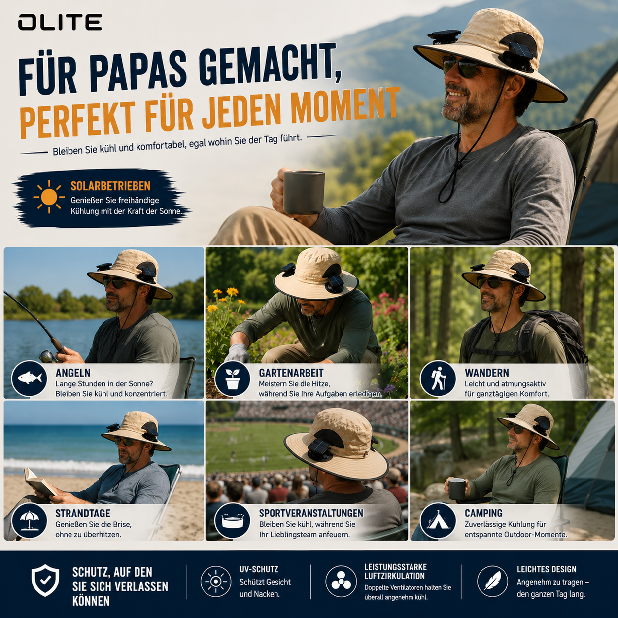 Bleiben Sie kühl. Genießen Sie jeden Moment im Freien.