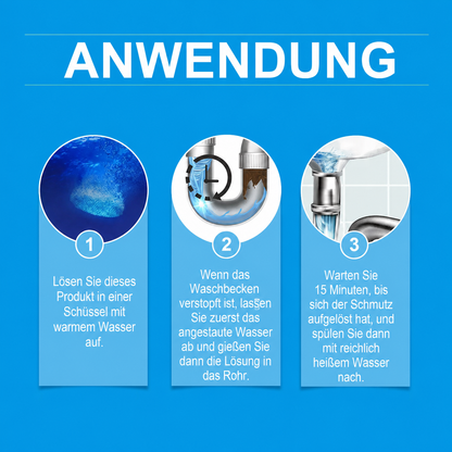 Pipe Dredging Effervescent Tablets, Dissolve Blockages & Deodorize Drains