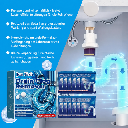 Pipe Dredging Effervescent Tablets, Dissolve Blockages & Deodorize Drains