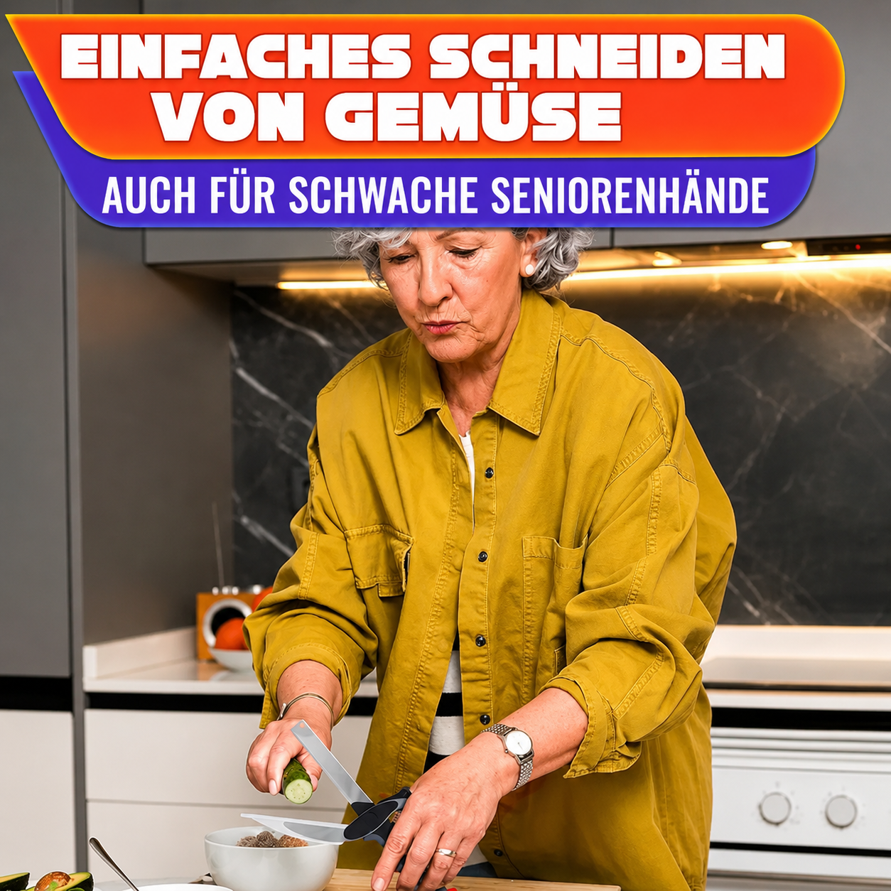 2-in-1 Küchenschere mit Schneidebrett, 24 cm, abnehmbare Lebensmittelschere aus Edelstahl, Gemüseschneider mit Sicherheitsverschluss, ideal für Obst, Gemüse und Käse