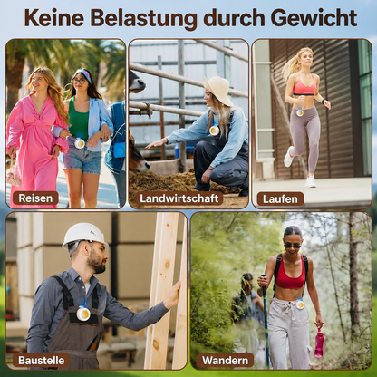 Tragbarer Bladeless Clip-Ventilator – Leiser Mini-USB-Ventilator mit 3 Geschwindigkeitsstufen, Wiederaufladbar, Verstellbar für Reisen, Büro, Sport und Outdoor-Aktivitäten