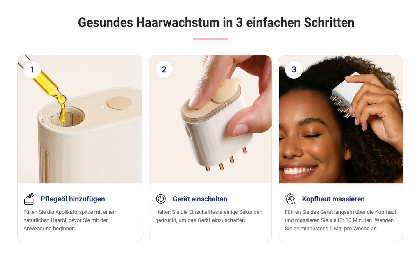 Weil gesundes Haar bei der Kopfhaut beginnt